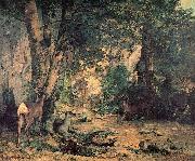 A Thicket of Deer at the Stream of Plaisir Fountaine, Gustave Courbet